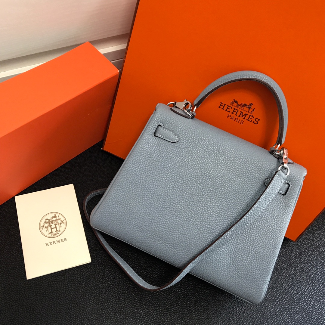 Hermes Kelly 32cm Handbag Shoulder Bag in Grey Togo Leather